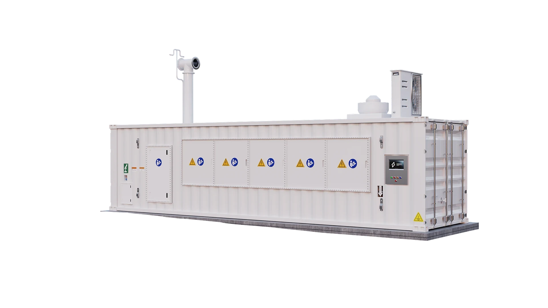 Containerised MW-scale power blocks — project render
